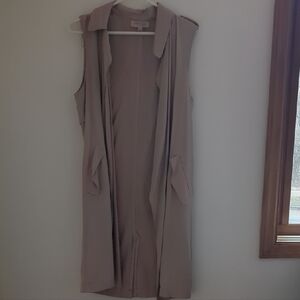 Philosophy Tan Sleeveless Blazer